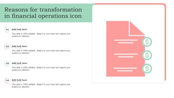 Reasons For Transformation In Financial Operations Icon Elements PDF Reasons For Transformation In Financial Operations Icon Elements PDF