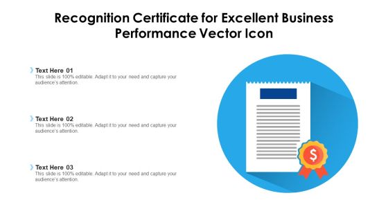 Recognition Certificate For Excellent Business Performance Vector Icon Rules PDF Recognition Certificate For Excellent Business Performance Vector Icon Rules PDF