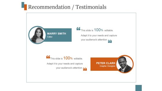 Recommendation Testimonials Ppt PowerPoint Presentation Themes