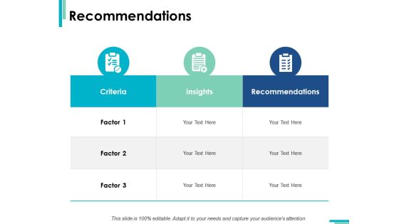 Recommendations Criteria Ppt PowerPoint Presentation Slides Visual Aids Recommendations Criteria Ppt PowerPoint Presentation Slides Visual Aids