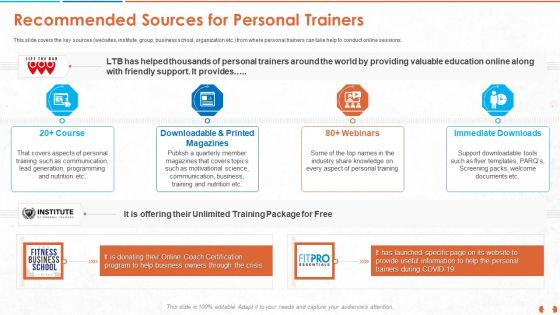 Recommended Sources For Personal Trainers Professional PDF