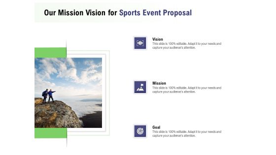 Recreational Program Our Mission Vision For Sports Event Proposal Ppt Summary Design Inspiration PDF Recreational Program Our Mission Vision For Sports Event Proposal Ppt Summary Design Inspiration PDF