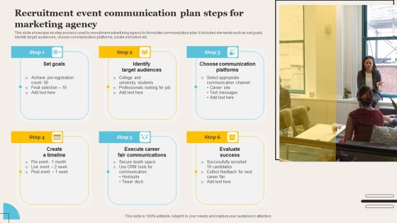 Recruitment Event Communication Plan Steps For Marketing Agency Download PDF Recruitment Event Communication Plan Steps For Marketing Agency Download PDF