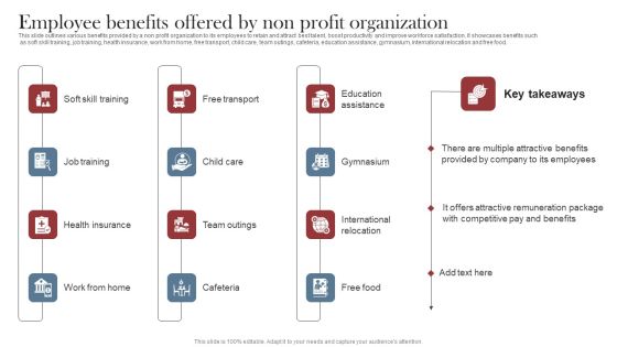 Recruitment Marketing Strategies For NPO Business Employee Benefits Offered By Non Profit Organization Inspiration PDF Recruitment Marketing Strategies For NPO Business Employee Benefits Offered By Non Profit Organization Inspiration PDF