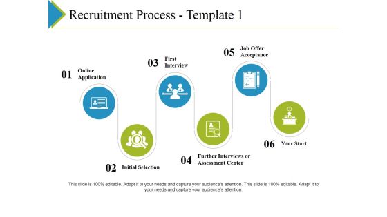 Recruitment Process Template 1 Ppt PowerPoint Presentation Outline Deck