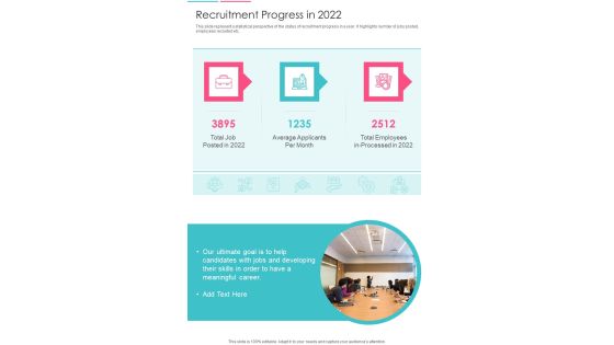 Recruitment Progress In 2022 One Pager Documents