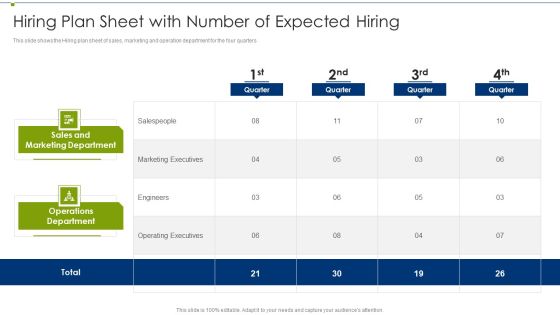 Recruitment Training Program For Workforce Hiring Plan Sheet With Number Of Expected Hiring Clipart PDF Recruitment Training Program For Workforce Hiring Plan Sheet With Number Of Expected Hiring Clipart PDF