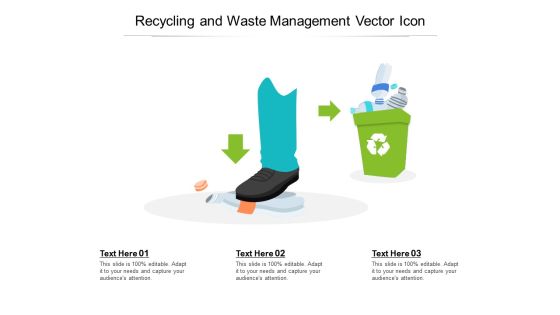 Recycling And Waste Management Vector Icon Ppt PowerPoint Presentation Samples PDF