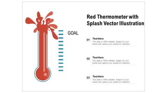 Red Thermometer With Splash Vector Illustration Ppt PowerPoint Presentation File Portfolio PDF