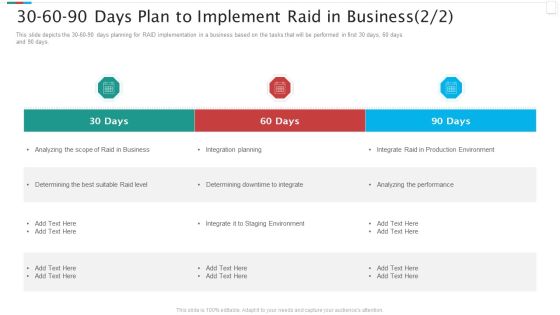 Redundant Array Of Independent Disks Storage IT 30 60 90 Days Plan To Implement RAID In Business RAID Portrait PDF Redundant Array Of Independent Disks Storage IT 30 60 90 Days Plan To Implement RAID In Business RAID Portrait PDF