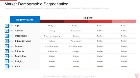 Regional Marketing Strategies Market Demographic Segmentation Diagrams PDF
