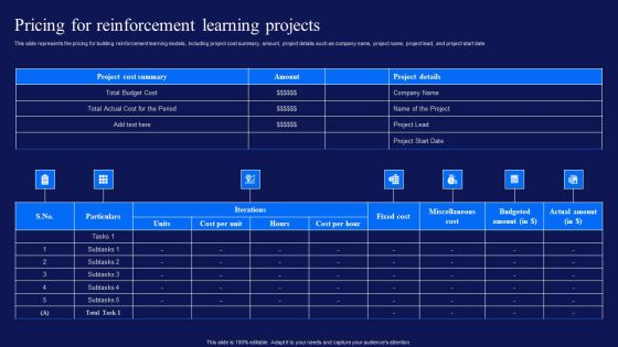 Reinforcement Learning Techniques And Applications Pricing For Reinforcement Learning Projects Portrait PDF Reinforcement Learning Techniques And Applications Pricing For Reinforcement Learning Projects Portrait PDF