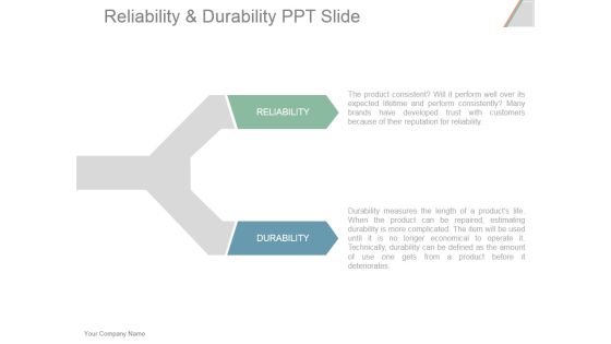 Reliability And Durability Ppt PowerPoint Presentation Template Reliability And Durability Ppt PowerPoint Presentation Template
