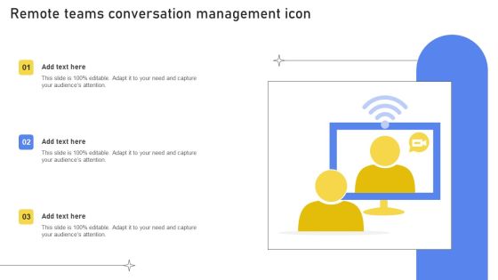 Remote Teams Conversation Management Icon Background PDF Remote Teams Conversation Management Icon Background PDF