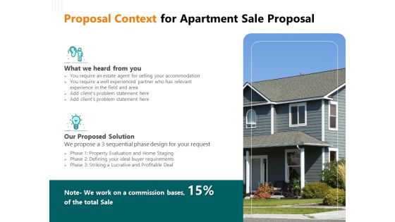 Rent Condominium Proposal Context For Apartment Sale Proposal Ppt File Slideshow PDF