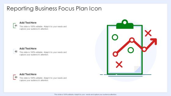 Reporting Business Focus Plan Icon Portrait PDF