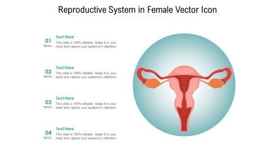 Reproductive System In Female Vector Icon Ppt PowerPoint Presentation File Formats PDF