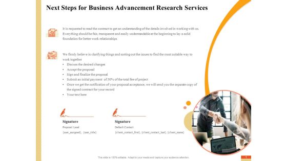 Research Advancement Services Next Steps For Business Advancement Research Services Elements PDF Research Advancement Services Next Steps For Business Advancement Research Services Elements PDF