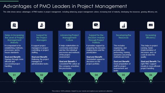 Responsibilities Project Management Office Implementing Digitalization Advantages Of PMO Leaders Portrait PDF