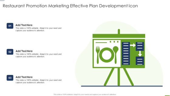 Restaurant Promotion Marketing Effective Plan Development Icon Ideas PDF