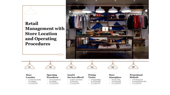 Retail Management With Store Location And Operating Procedures Ppt PowerPoint Presentation Gallery Influencers PDF