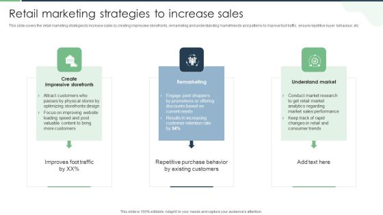 Retail Marketing Strategies To Increase Sales Icons PDF