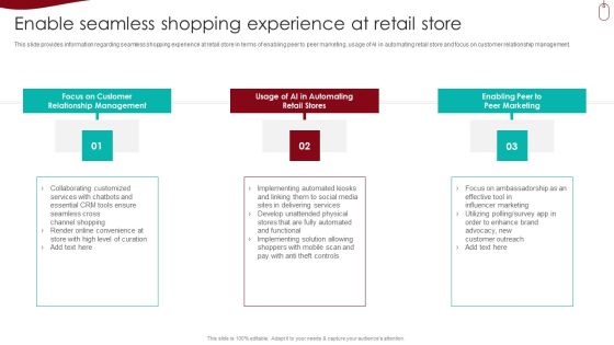 Retail Outlet Experience Optimization Playbook Enable Seamless Shopping Experience At Retail Store Sample PDF Retail Outlet Experience Optimization Playbook Enable Seamless Shopping Experience At Retail Store Sample PDF