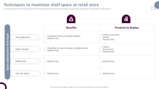 Retail Store Operations Techniques To Maximize Shelf Space At Retail Store Inspiration PDF Retail Store Operations Techniques To Maximize Shelf Space At Retail Store Inspiration PDF
