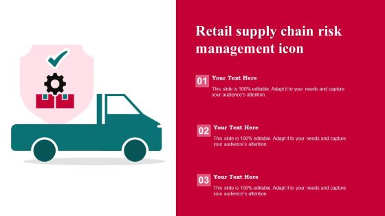 Retail Supply Chain Risk Management Icon Demonstration PDF