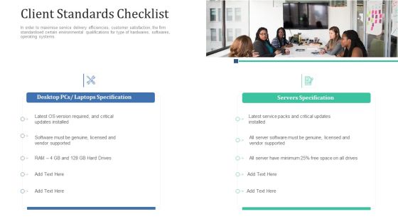 Retaining Clients Improving Information Technology Facilities Client Standards Checklist Mockup PDF Retaining Clients Improving Information Technology Facilities Client Standards Checklist Mockup PDF