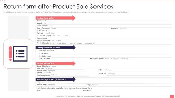 Return Form After Product Sale Services Summary PDF Return Form After Product Sale Services Summary PDF