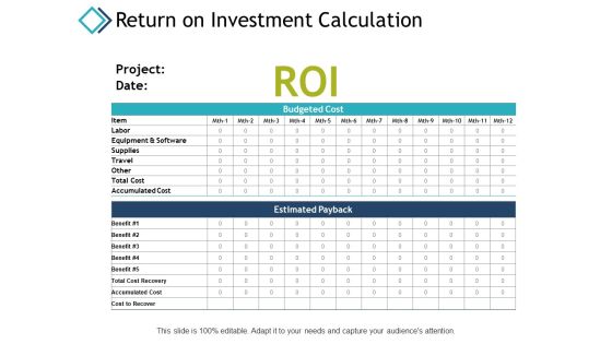Return On Investment Calculation Ppt PowerPoint Presentation Show Gallery Return On Investment Calculation Ppt PowerPoint Presentation Show Gallery