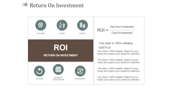 Return On Investment Ppt PowerPoint Presentation Model Guide