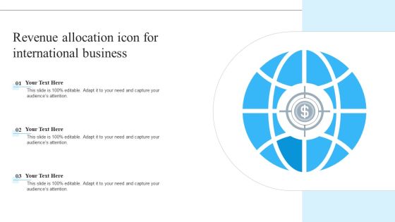 Revenue Allocation Icon For International Business Diagrams PDF Revenue Allocation Icon For International Business Diagrams PDF