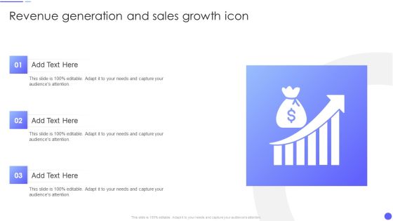 Revenue Generation And Sales Growth Icon Portrait PDF Revenue Generation And Sales Growth Icon Portrait PDF