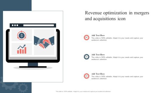 Revenue Optimization In Mergers And Acquisitions Icon Clipart PDF Revenue Optimization In Mergers And Acquisitions Icon Clipart PDF