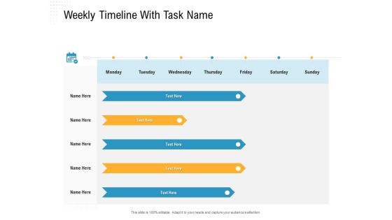 Reverse Logistic In Supply Chain Strategy Weekly Timeline With Task Name Formats PDF Reverse Logistic In Supply Chain Strategy Weekly Timeline With Task Name Formats PDF