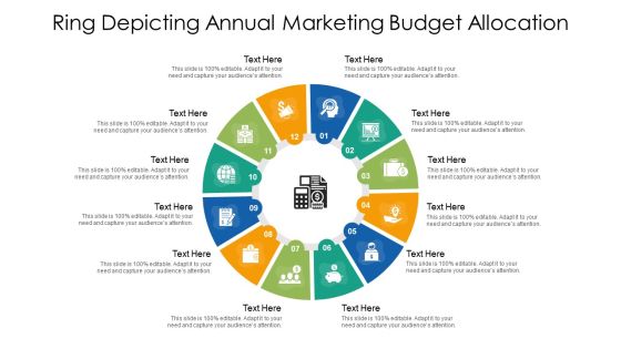 Ring Depicting Annual Marketing Budget Allocation Ppt Outline Portfolio PDF Ring Depicting Annual Marketing Budget Allocation Ppt Outline Portfolio PDF