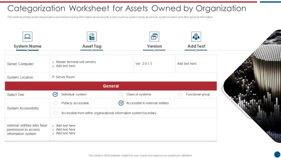 Risk Based Procedures To IT Security Categorization Worksheet For Assets Owned By Organization Microsoft PDF