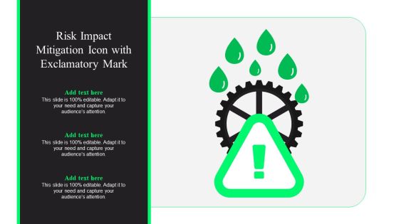 Risk Impact Mitigation Icon With Exclamatory Mark Rules PDF