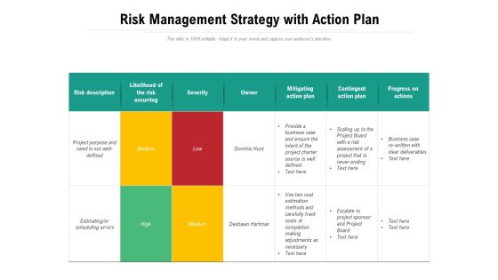 Risk Management Strategy With Action Plan Ppt PowerPoint Presentation File Templates PDF Risk Management Strategy With Action Plan Ppt PowerPoint Presentation File Templates PDF