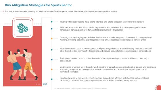 Risk Mitigation Strategies For Sports Sector Slides PDF Risk Mitigation Strategies For Sports Sector Slides PDF