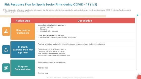 Risk Response Plan For Sports Sector Firms During COVID 19 Portrait PDF Risk Response Plan For Sports Sector Firms During COVID 19 Portrait PDF