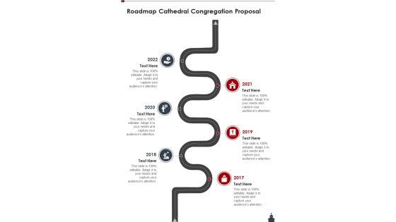 Roadmap Cathedral Congregation Proposal One Pager Sample Example Document