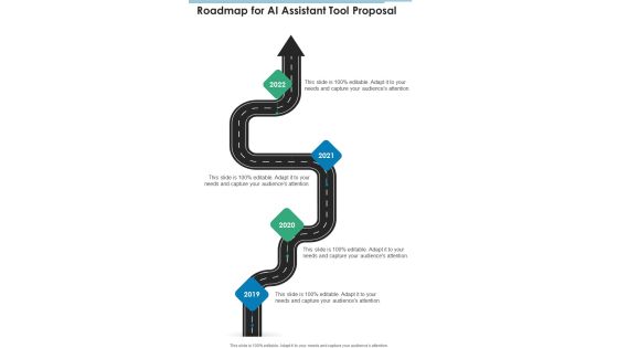Roadmap For AI Assistant Tool Proposal One Pager Sample Example Document Roadmap For AI Assistant Tool Proposal One Pager Sample Example Document
