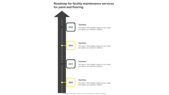 Roadmap For Facility Maintenance Services For Paint And Flooring One Pager Sample Example Document Roadmap For Facility Maintenance Services For Paint And Flooring One Pager Sample Example Document