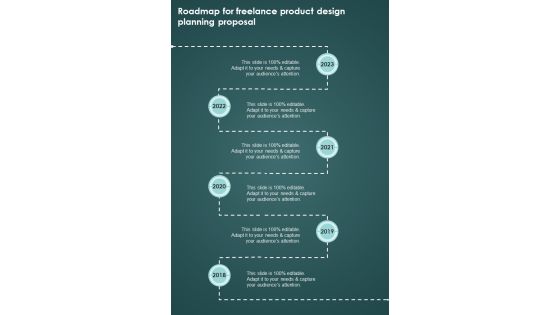 Roadmap For Freelance Product Design Planning Proposal One Pager Sample Example Document Roadmap For Freelance Product Design Planning Proposal One Pager Sample Example Document