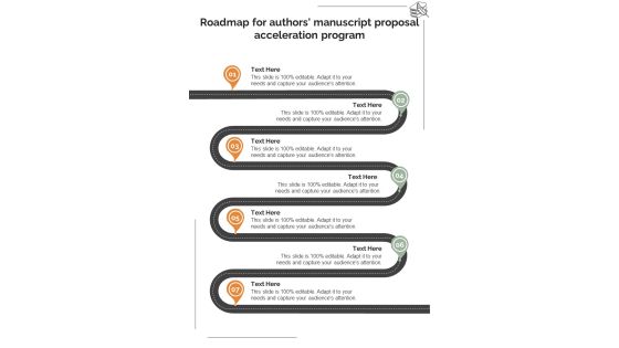 Roadmap For Manuscript Proposal Acceleration Program One Pager Sample Example Document Roadmap For Manuscript Proposal Acceleration Program One Pager Sample Example Document