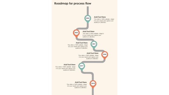 Roadmap For Process Flow Television Commercial Service One Pager Sample Example Document Roadmap For Process Flow Television Commercial Service One Pager Sample Example Document