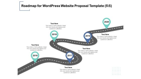 Roadmap For Wordpress Website Proposal Template 5 5 Ppt PowerPoint Presentation Outline Example Introduction
